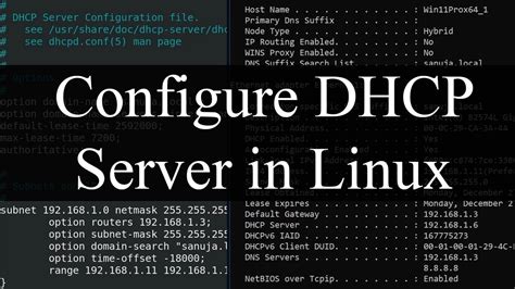 dhcp installation and configuration in linux